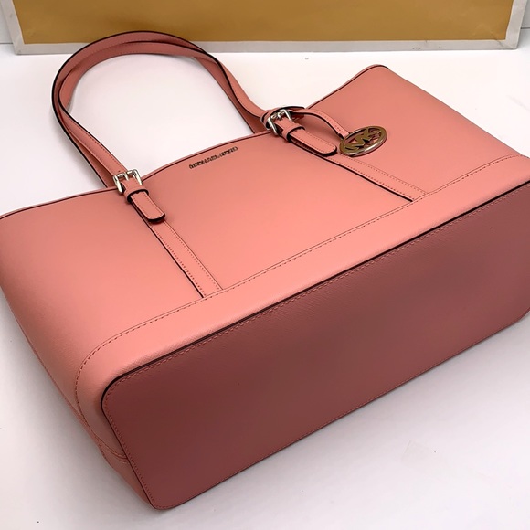 MICHAEL KORS 
Jet Set Travel Large Saffiano Leather Tote Bag PRIMROSE COLOR - Picture 15 of 16